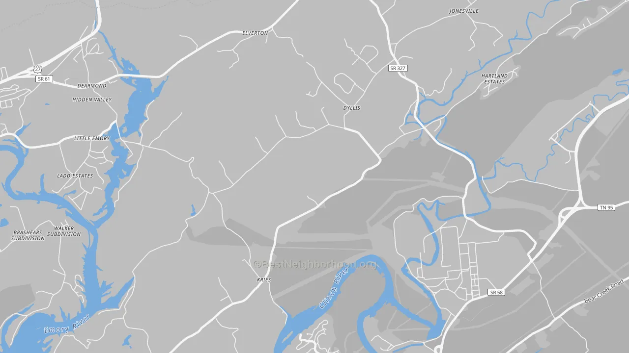 Transit Grade map of Dyllis, TN