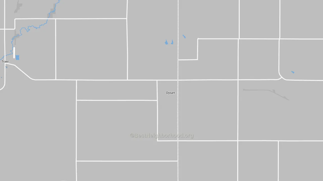 Transit Grade map of Dysart, IA