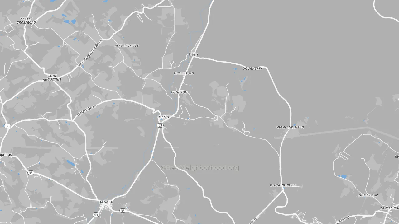 Transit Grade map of Dysart, PA