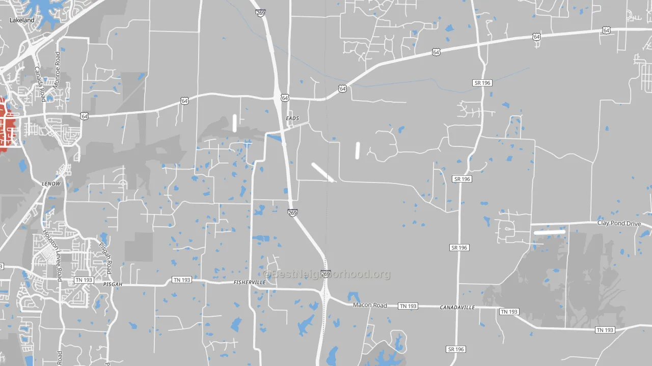 Transit Grade map of Eads, TN