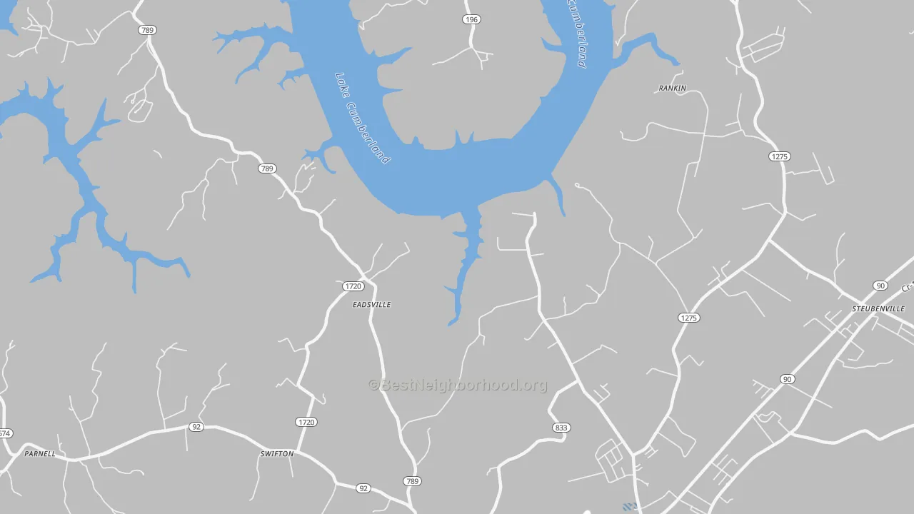 Transit Grade map of Eadsville, KY