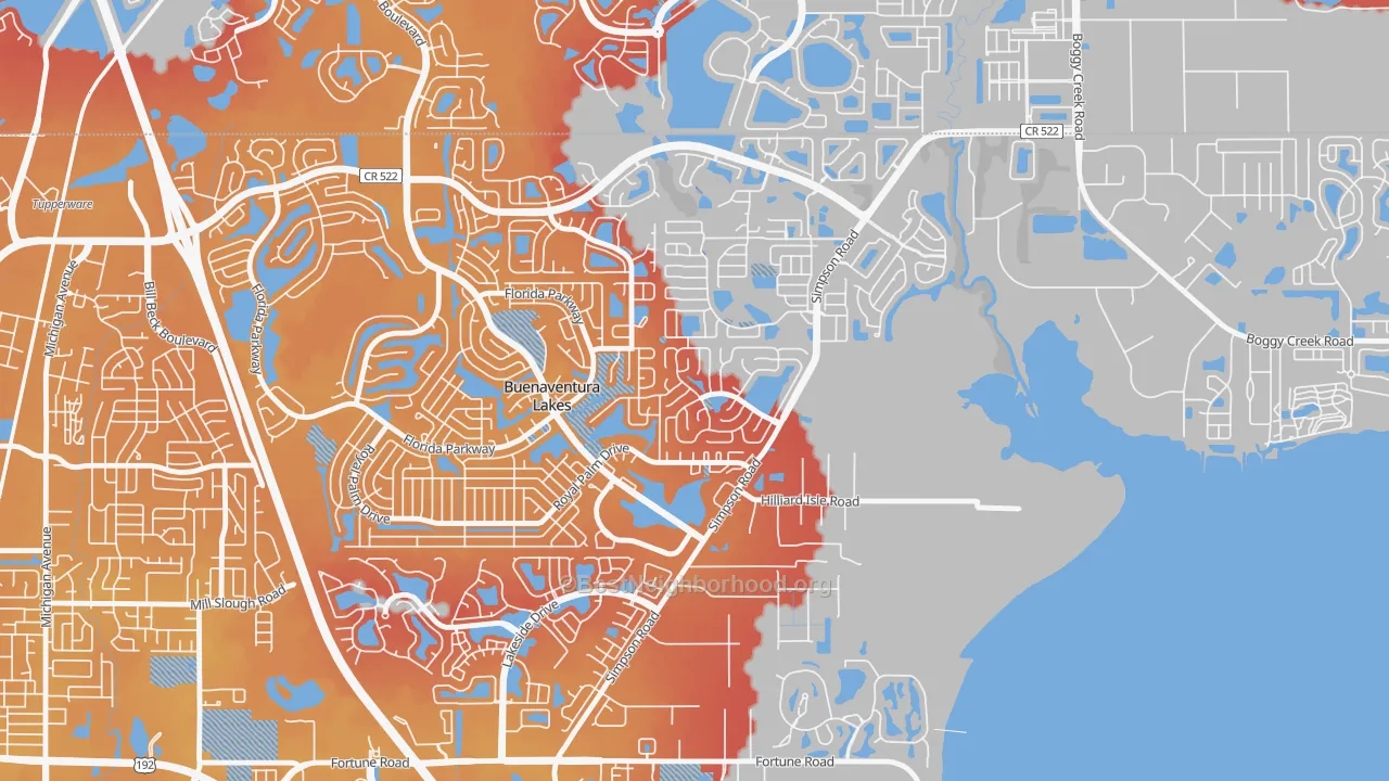 Transit Grade map of Eagle Bay, Kissimmee, FL