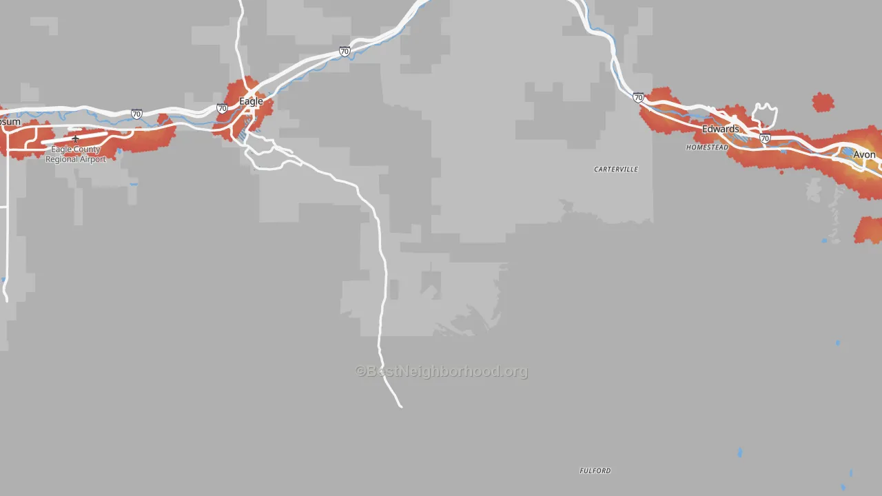 Transit Grade map of Eagle County, CO