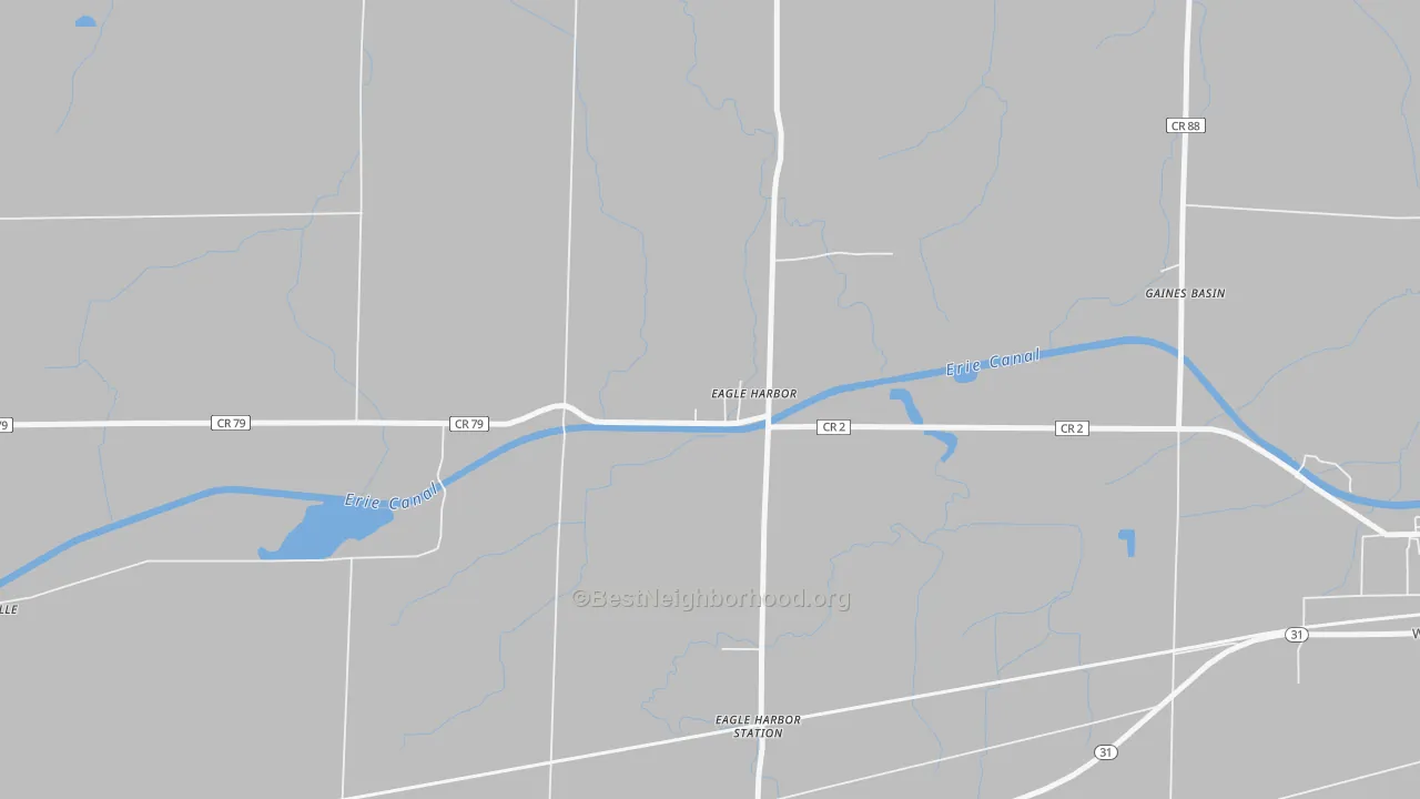 Transit Grade map of Eagle Harbor, NY