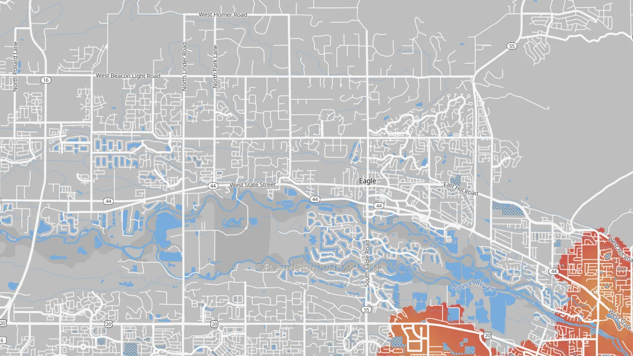 Transit Grade map of Eagle, ID