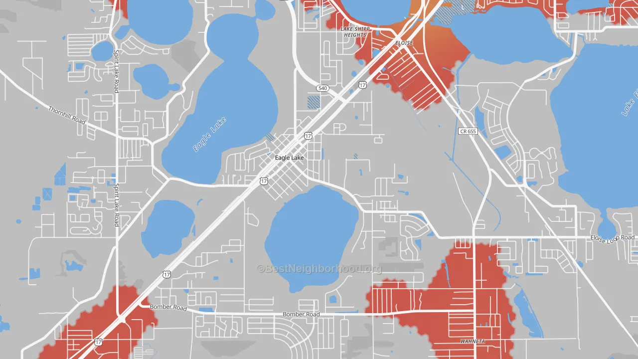 Transit Grade map of Eagle Lake, FL