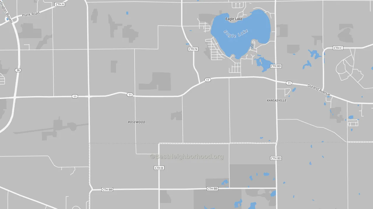 Transit Grade map of Eagle Lake Manor, WI