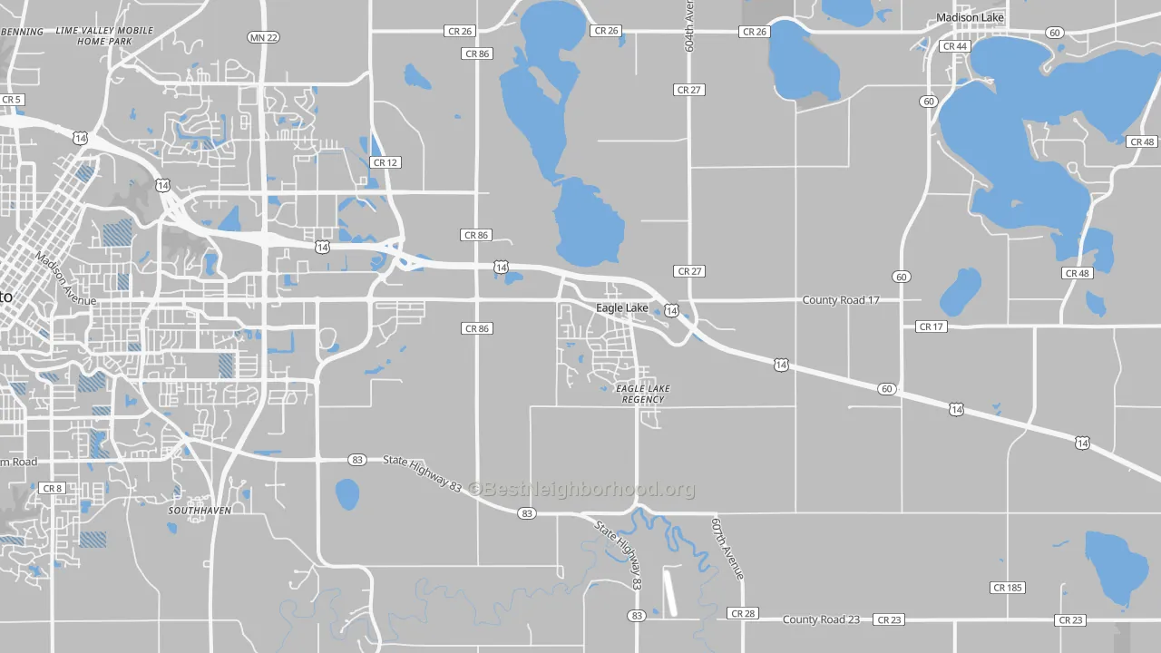 Transit Grade map of Eagle Lake, MN