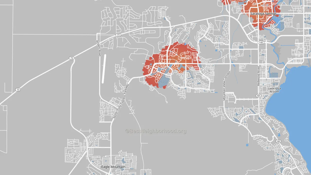 Transit Grade map of Eagle Mountain, UT