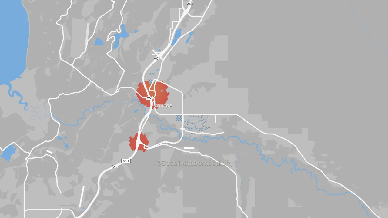 Transit Grade map of Eagle River, AK