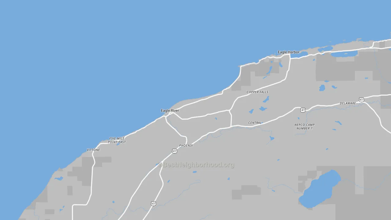 Transit Grade map of Eagle River, MI
