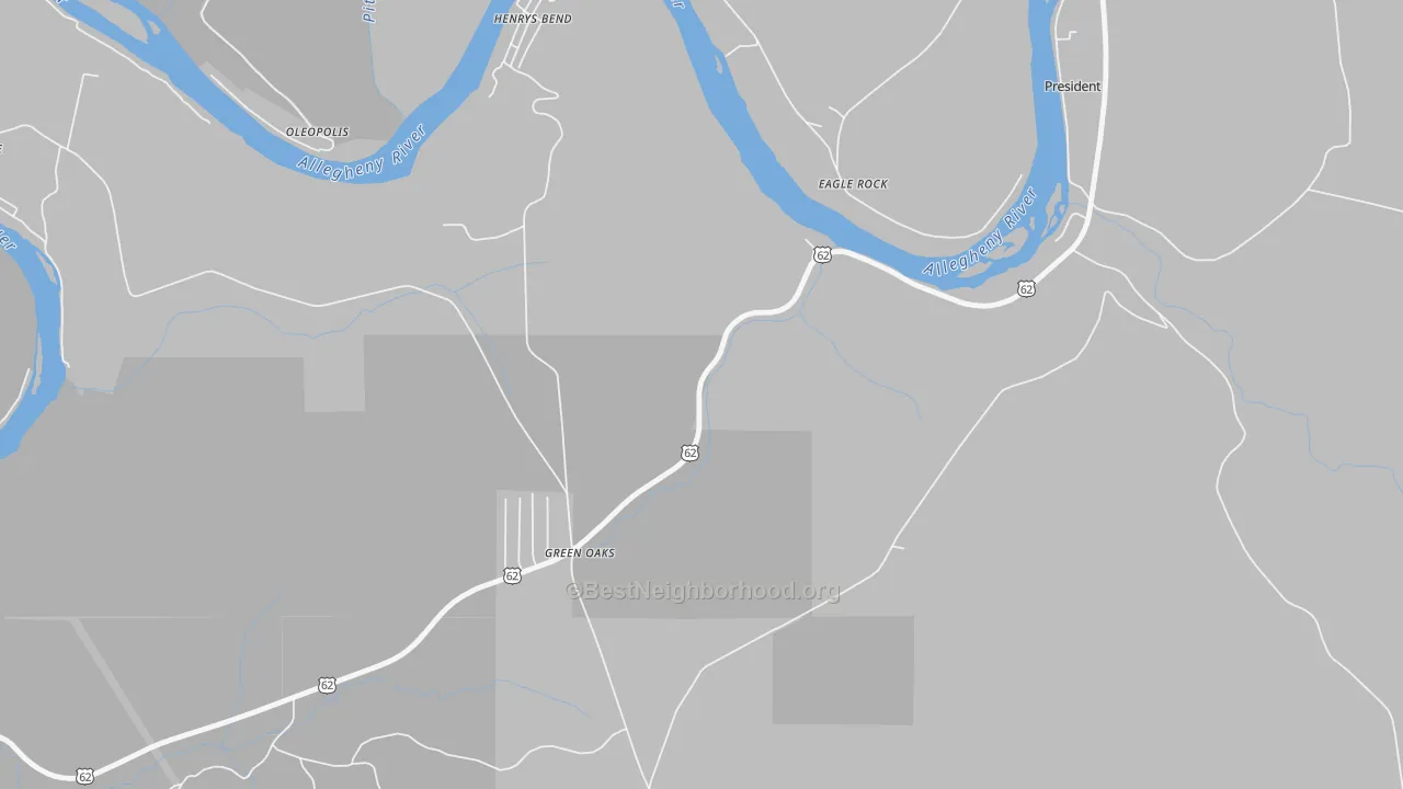 Transit Grade map of Eagle Rock, PA