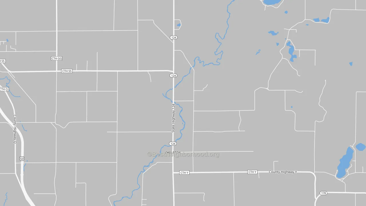 Transit Grade map of Eagleton, WI