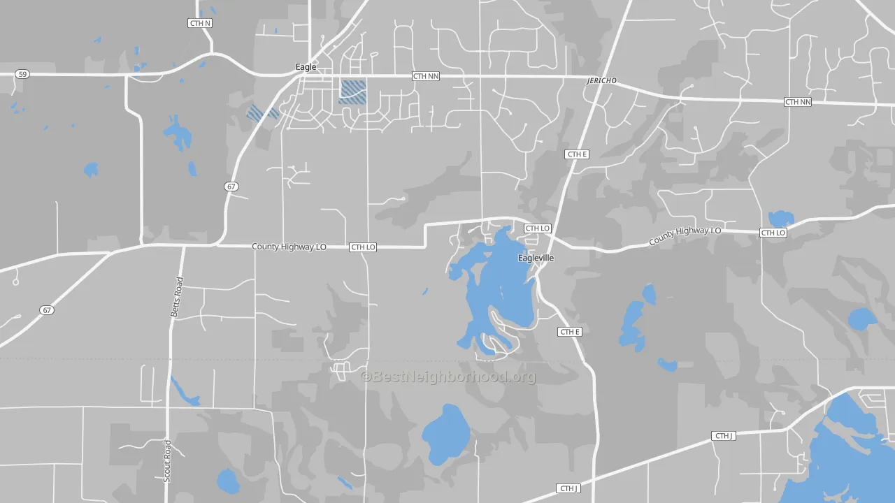 Transit Grade map of Eagleville, WI