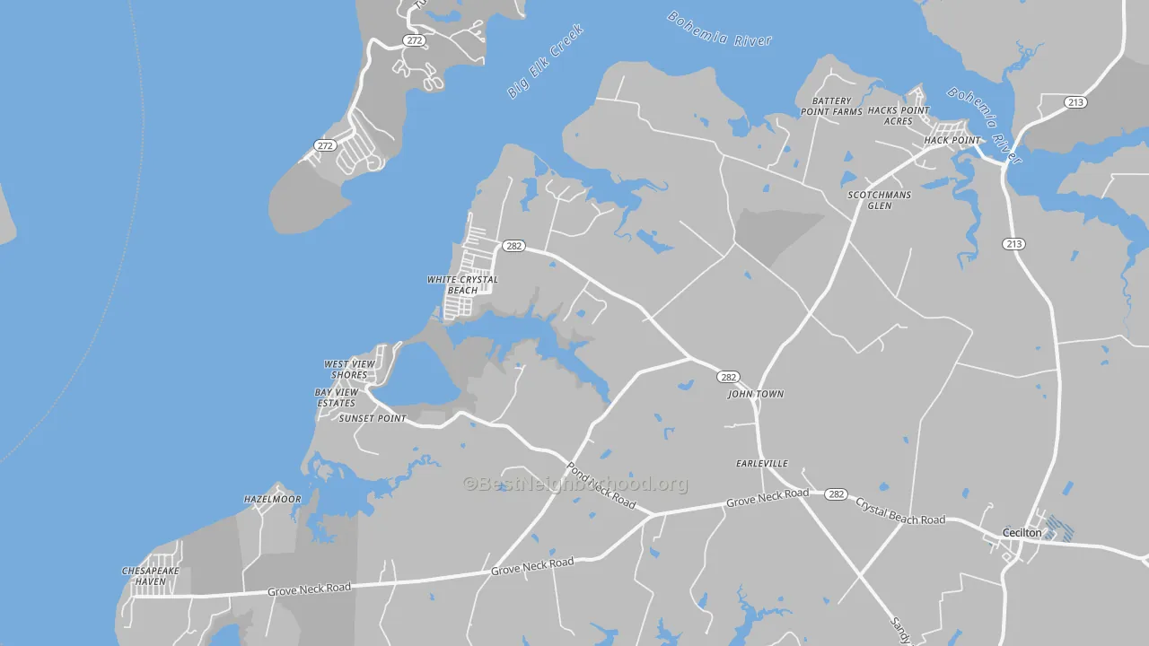 Transit Grade map of Earleville, MD