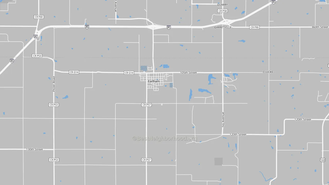 Transit Grade map of Earlham, IA