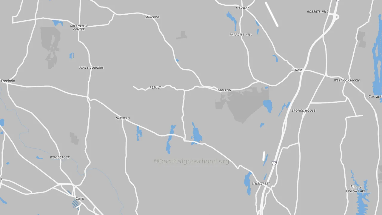 Transit Grade map of Earlton, NY