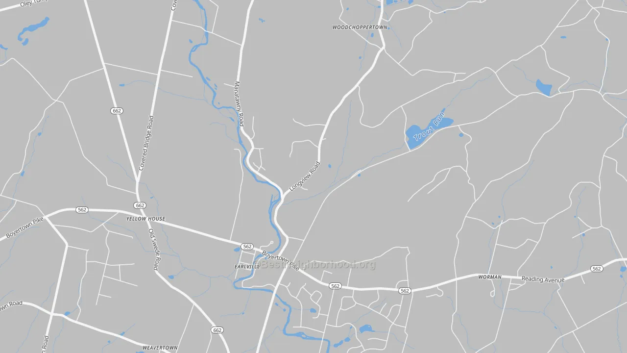 Transit Grade map of Earlville, PA