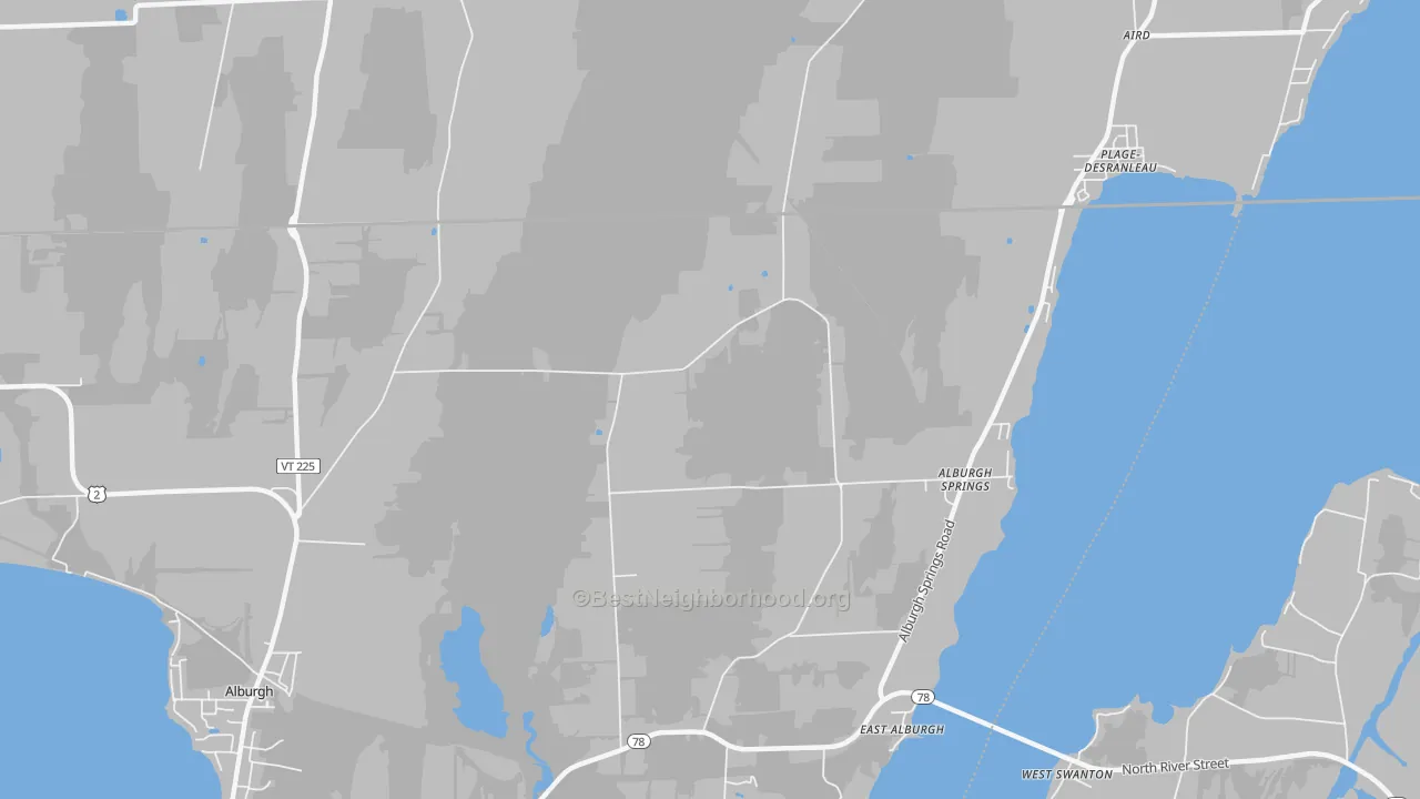 Transit Grade map of East Alburg, VT