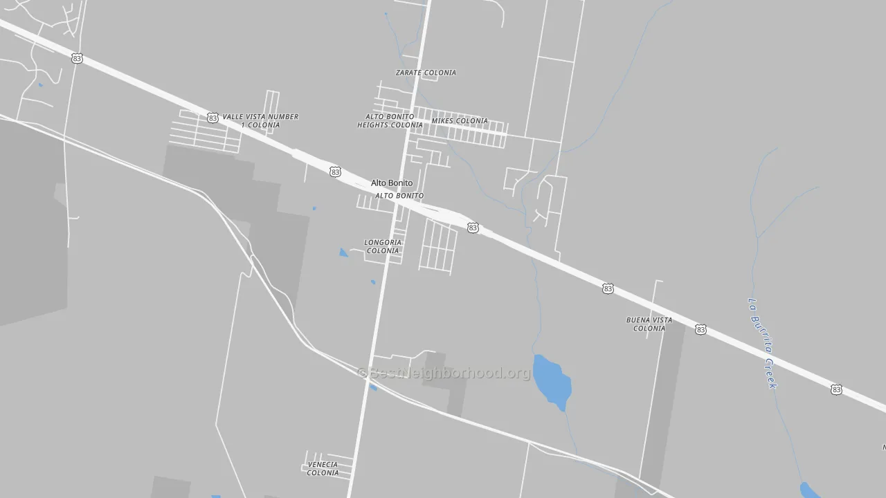 Transit Grade map of East Alto Bonito, TX