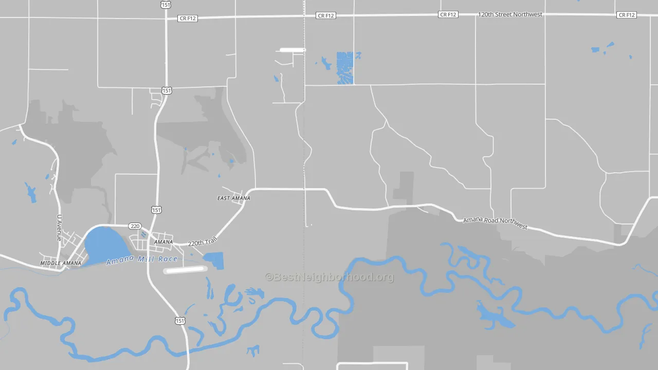 Transit Grade map of East Amana, IA