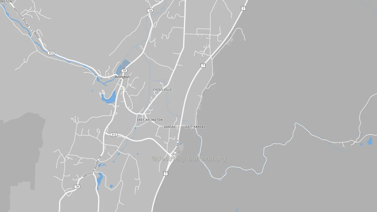 Transit Grade map of East Arlington, VT