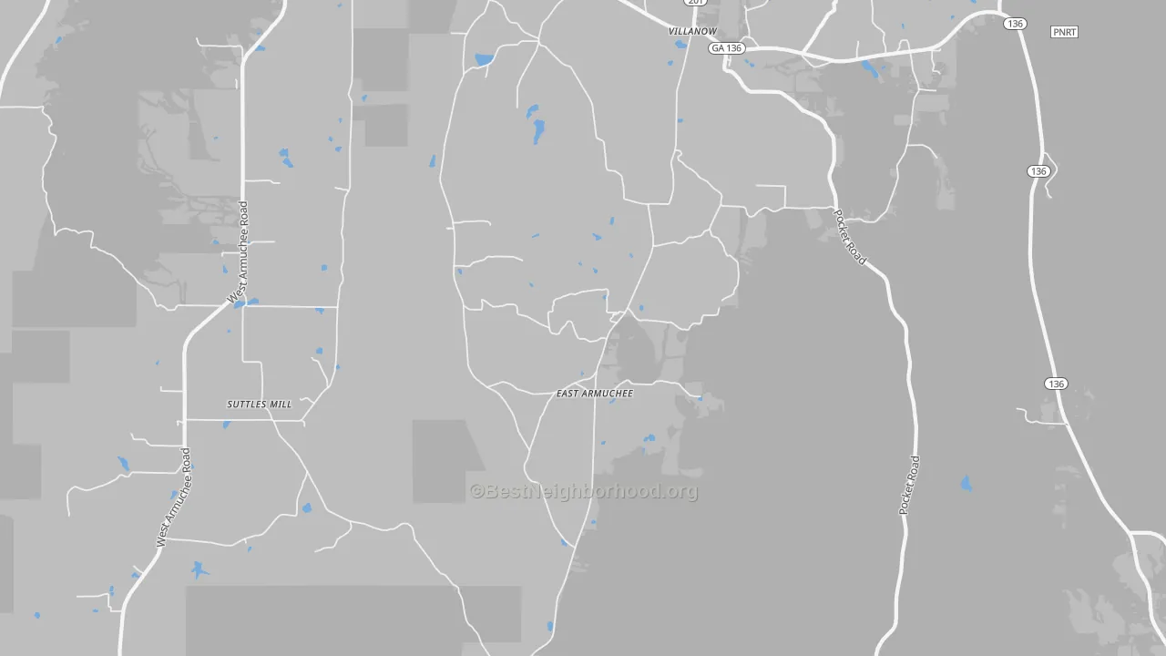 Transit Grade map of East Armuchee, GA