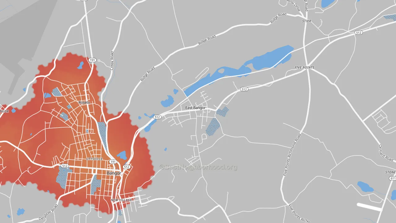Transit Grade map of East Bangor, PA