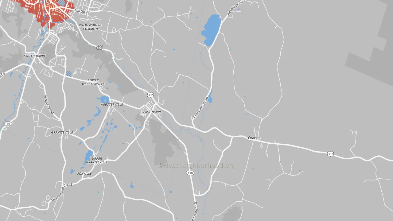Transit Grade map of East Barre, VT