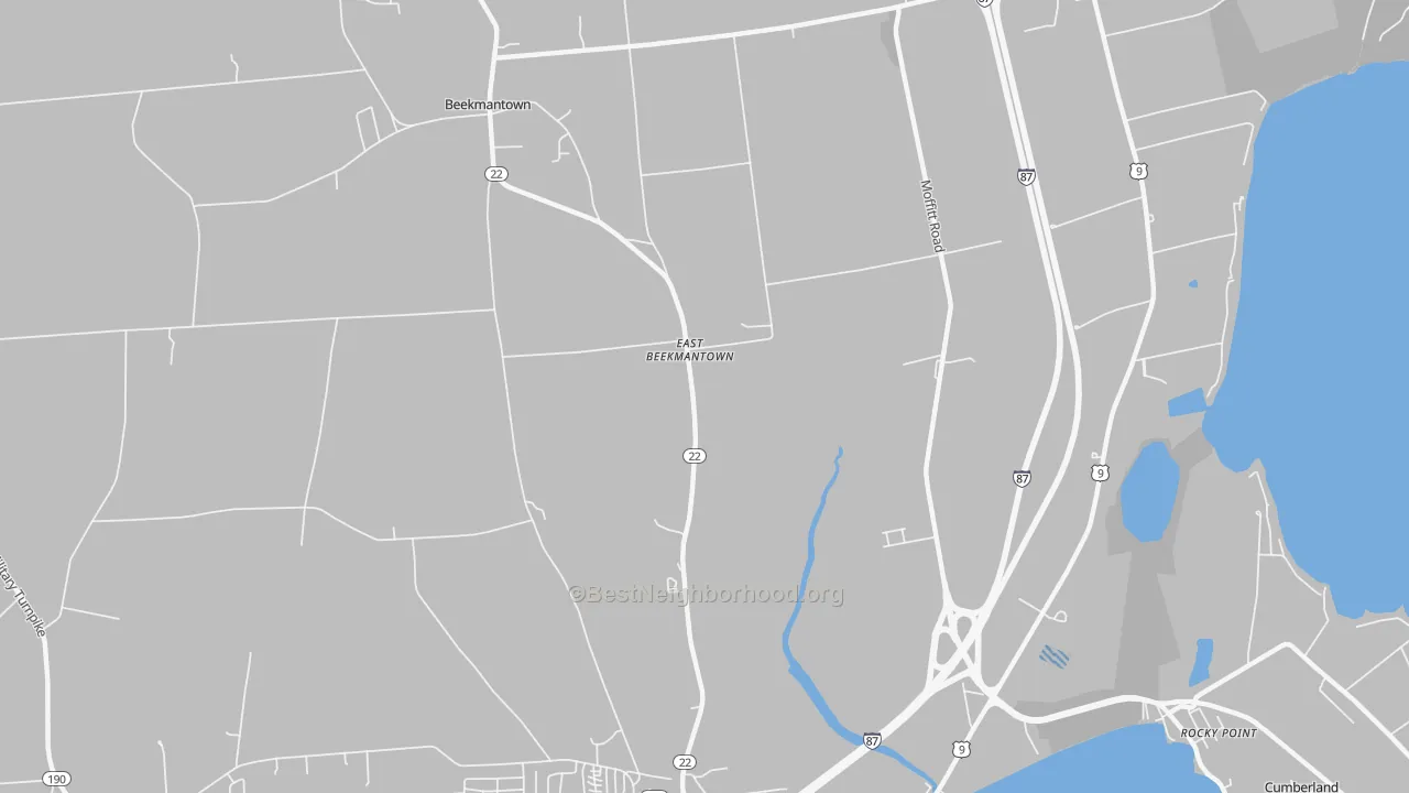 Transit Grade map of East Beekmantown, NY