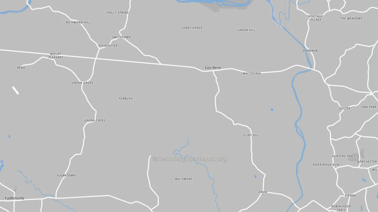 Transit Grade map of East Bend, NC