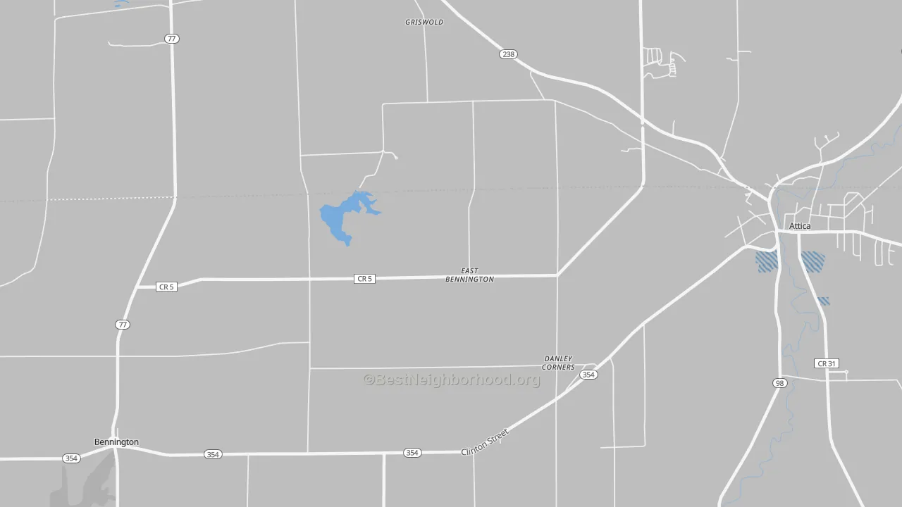 Transit Grade map of East Bennington, NY