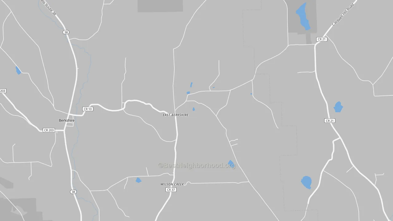 Transit Grade map of East Berkshire, NY