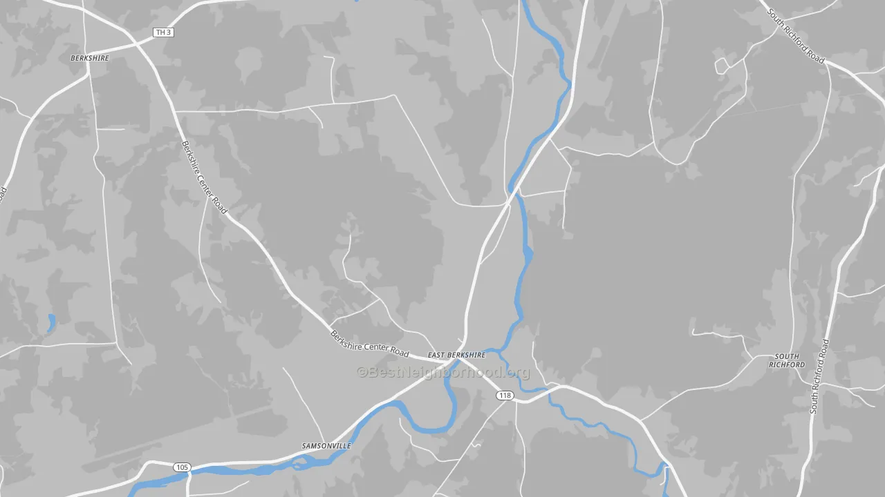 Transit Grade map of East Berkshire, VT
