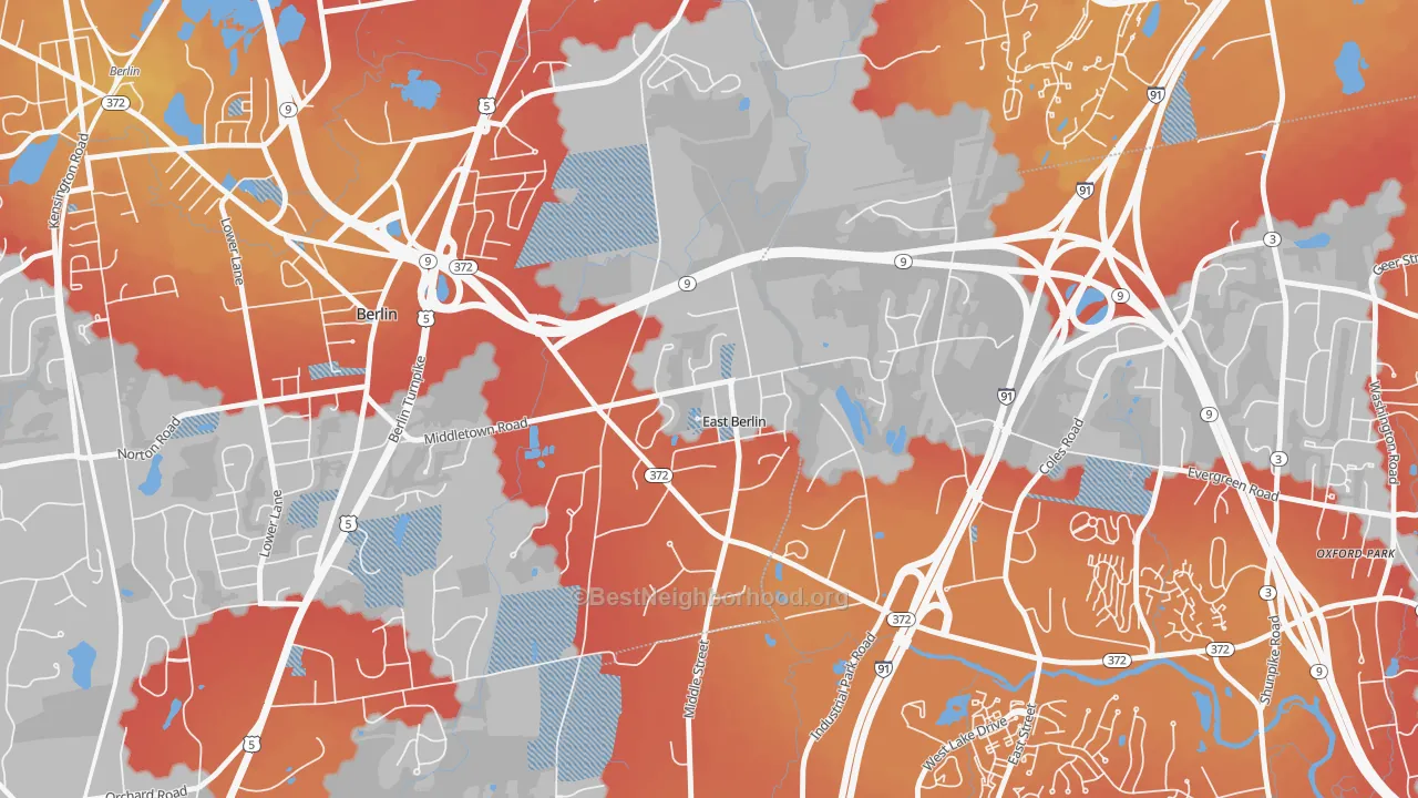 Transit Grade map of East Berlin, CT