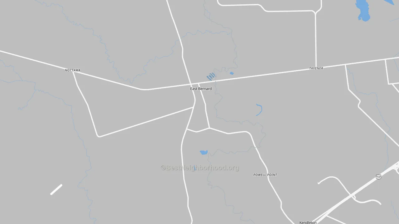 Transit Grade map of East Bernard, TX