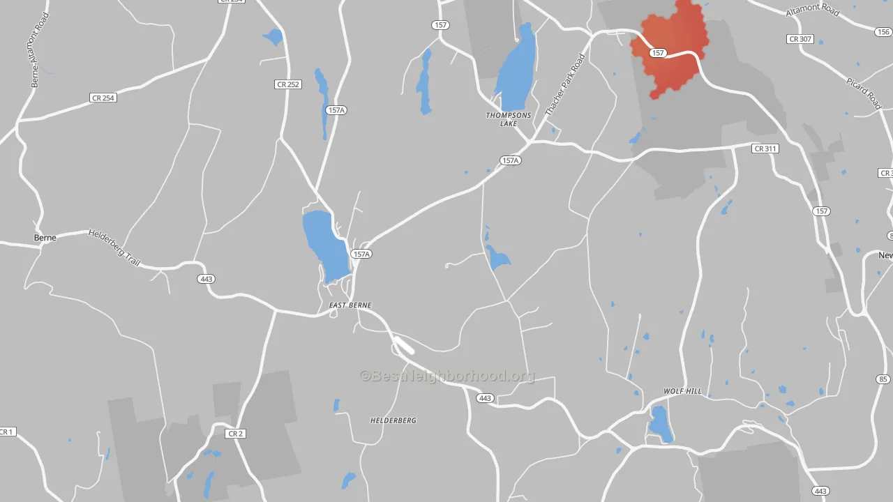 Transit Grade map of East Berne, NY