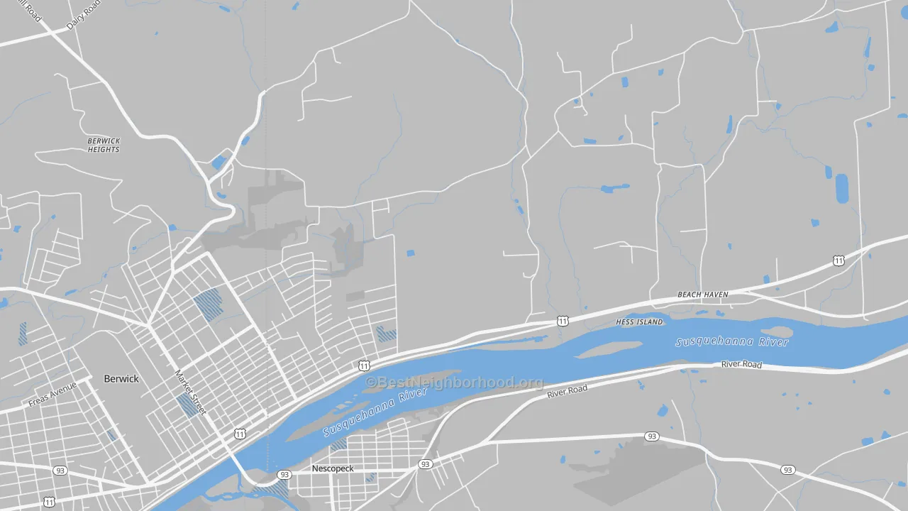 Transit Grade map of East Berwick, PA