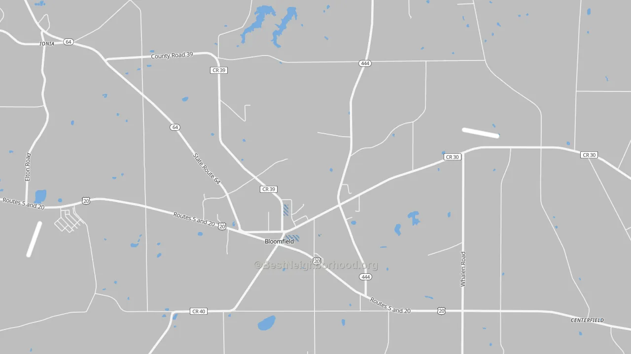Transit Grade map of East Bloomfield, NY