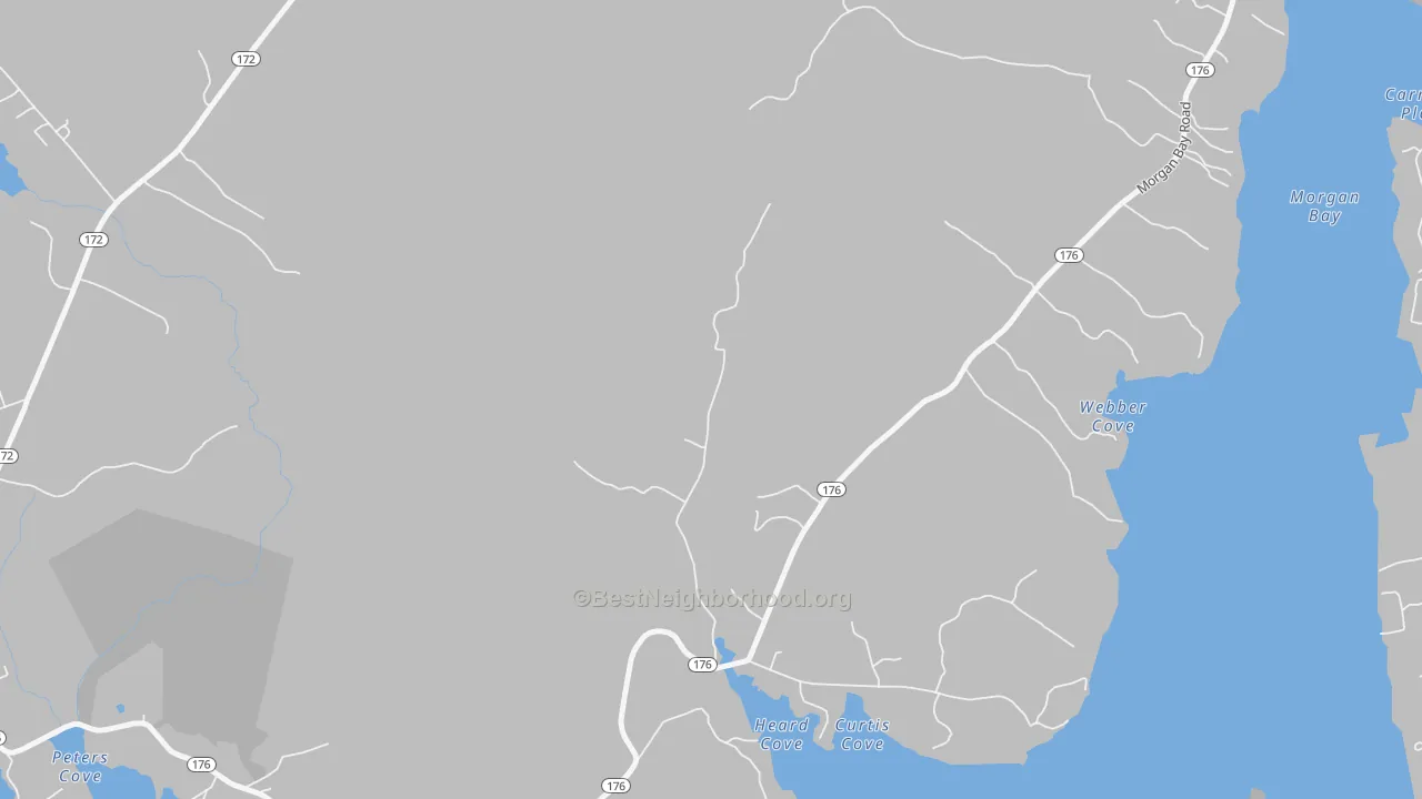 Transit Grade map of East Blue Hill, ME