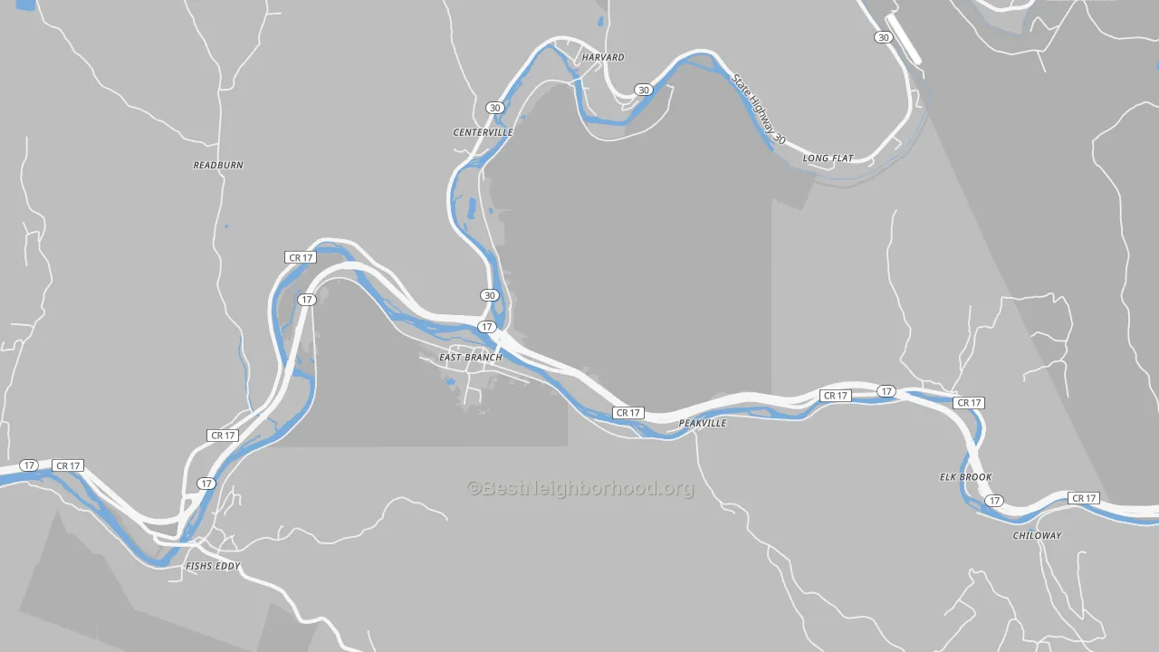 Transit Grade map of East Branch, NY