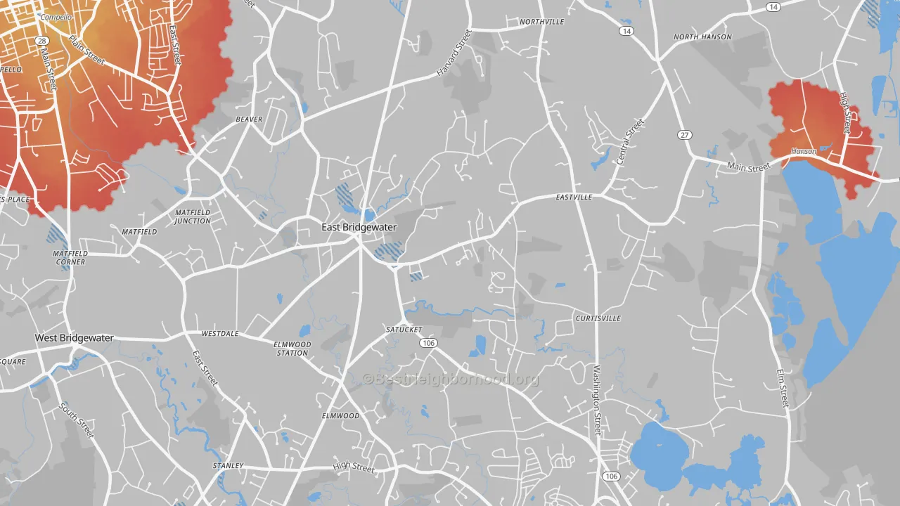 Transit Grade map of East Bridgewater, MA