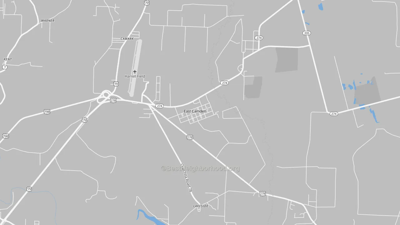 Transit Grade map of East Camden, AR
