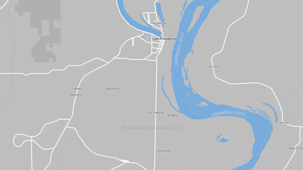 Transit Grade map of East Carroll Parish, LA