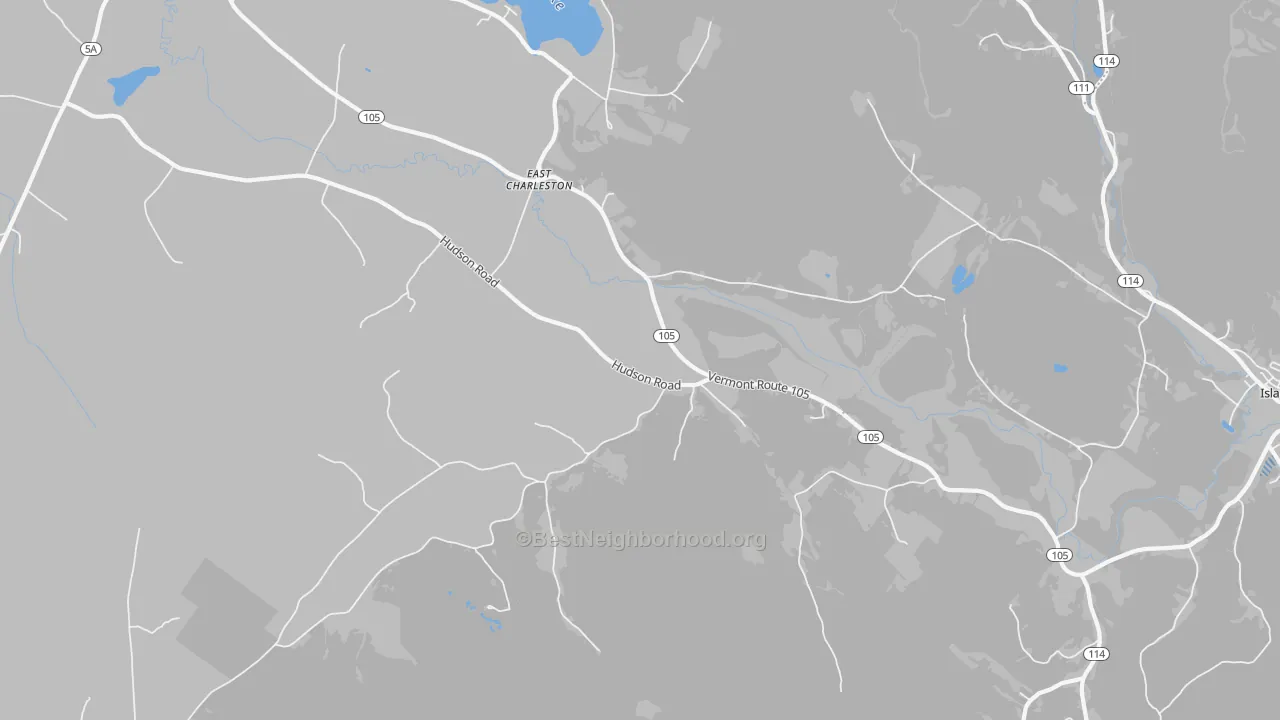 Transit Grade map of East Charleston, VT
