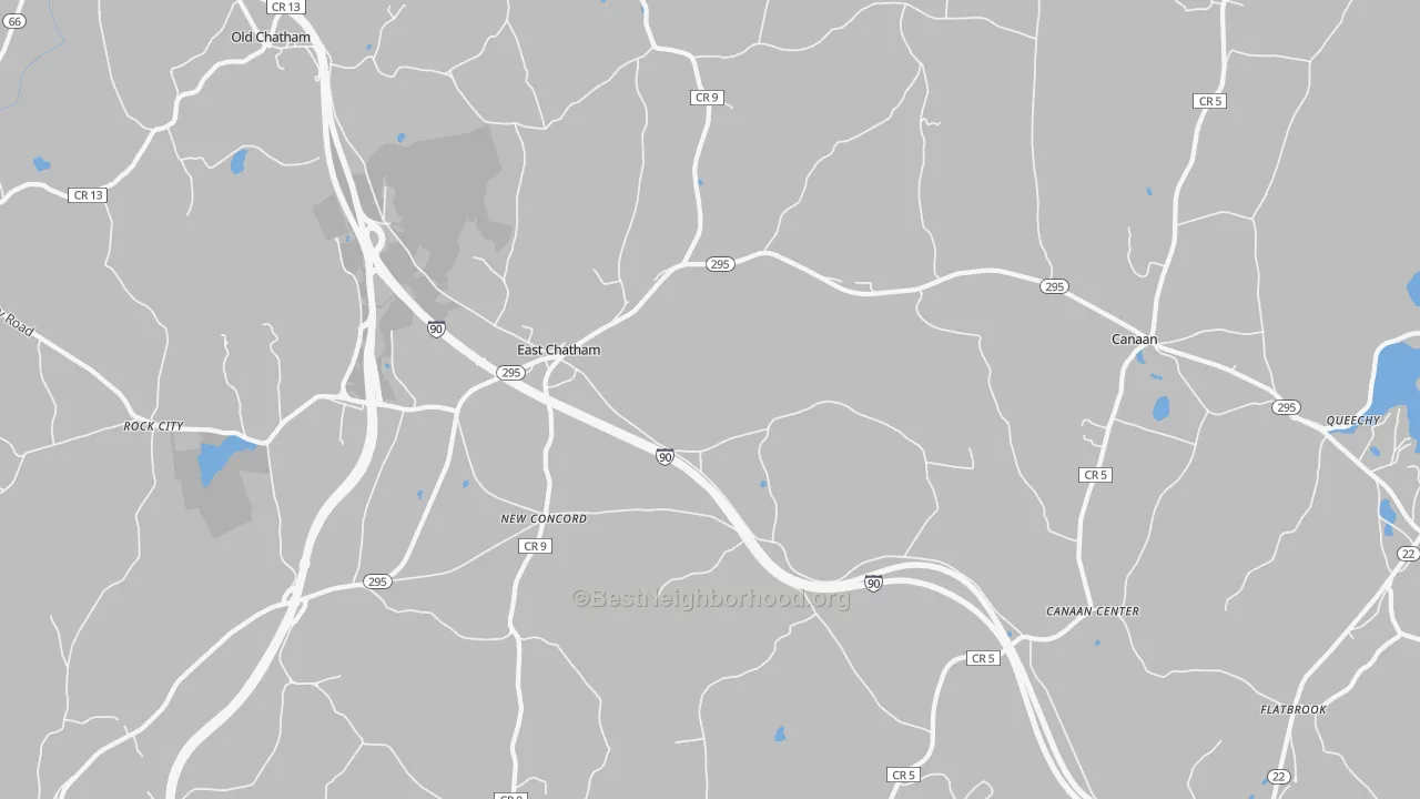 Transit Grade map of East Chatham, NY