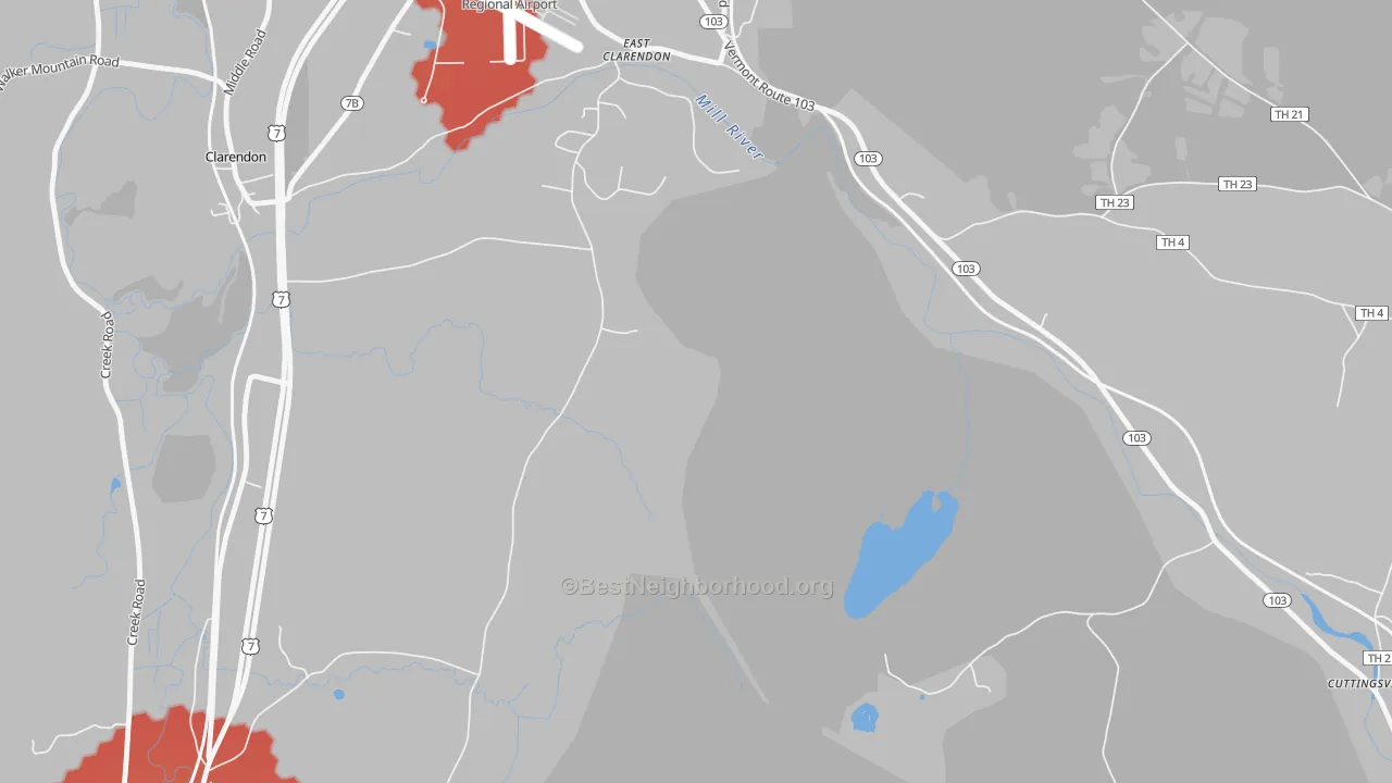 Transit Grade map of East Clarendon, VT