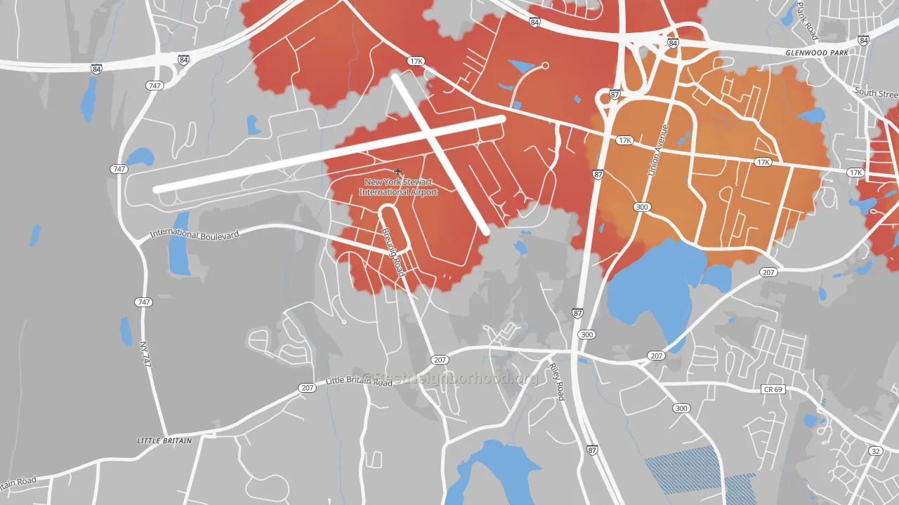 Transit Grade map of East Coldenham, NY