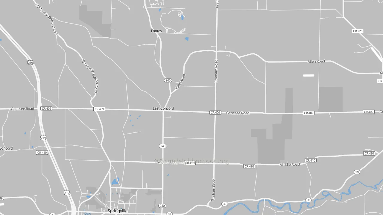 Transit Grade map of East Concord, NY