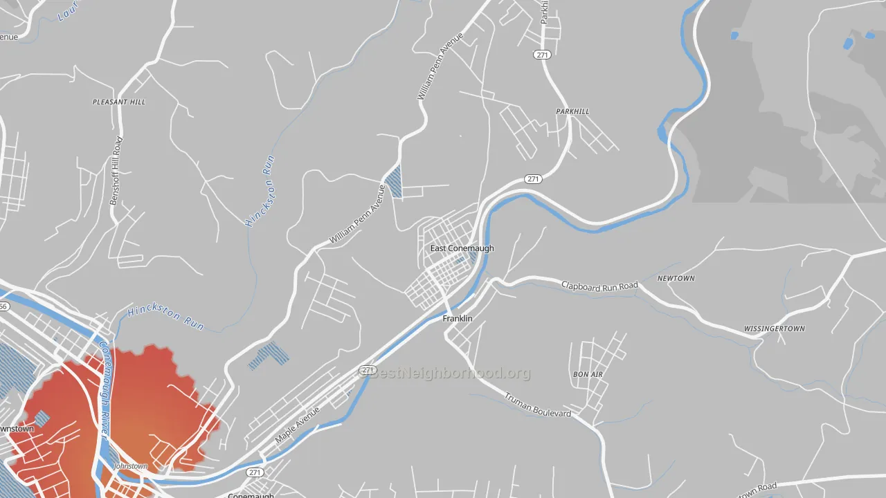 Transit Grade map of East Conemaugh, PA